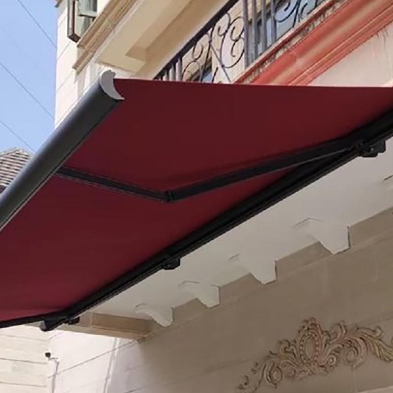 Hinged Support Rail Outdoor Roll-up Sun Screen